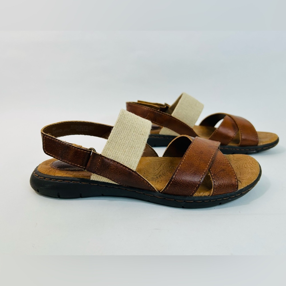 B.O.C. Brown Vegan Leather Strappy Sandals size 6 - Picture 3 of 12
